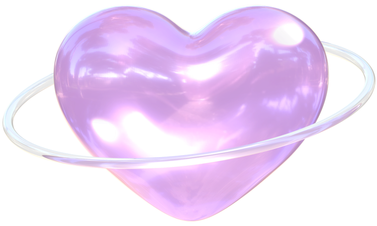 Heart with ring  3D Icon