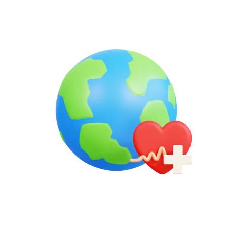 Heart World  3D Icon