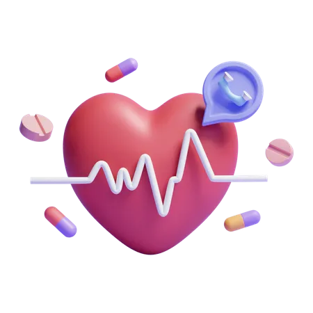 Heartbeat  3D Icon