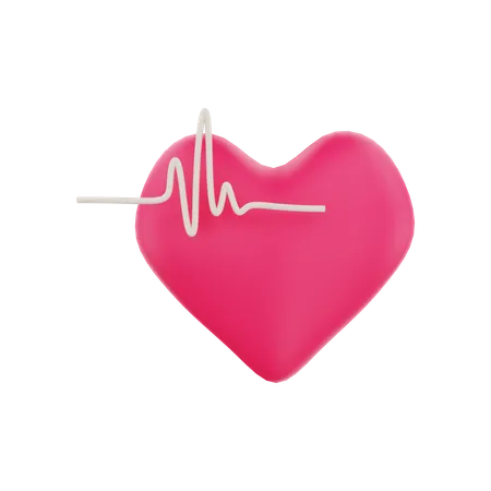 Heartbeat  3D Illustration