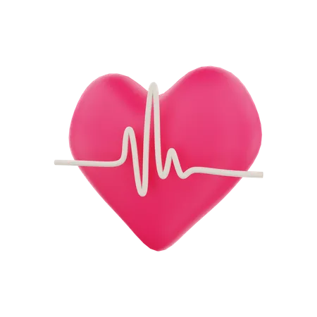 Heartbeat  3D Illustration