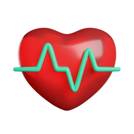 Heartbeat Cardiogram Pulse 3D Icon