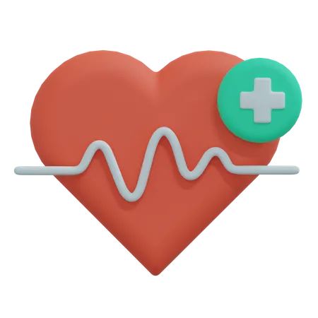 Heartbeat Illustration 3D Icon