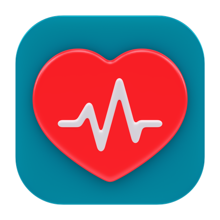 Heartbeat App  3D Icon