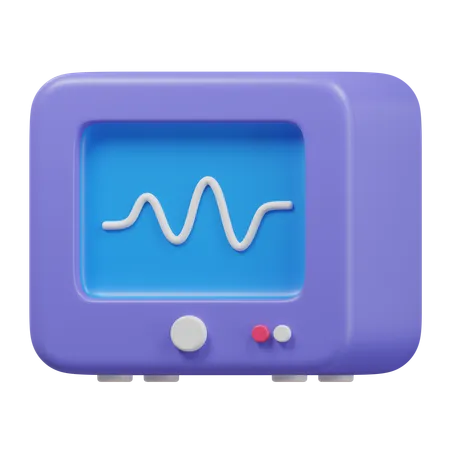 Heartbeat Monitor 3 D Illustration 3D Icon
