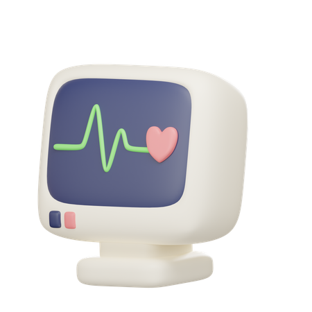 Heartbeat monitor  3D Icon