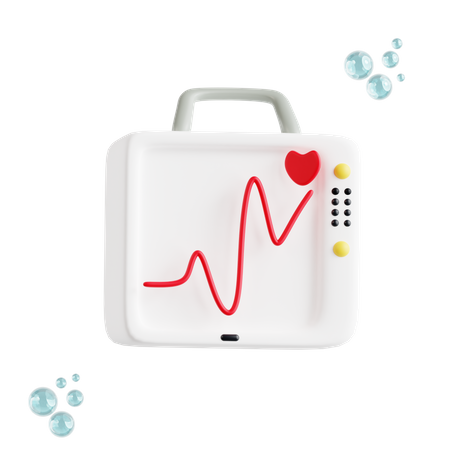 Heartbeat Monitor  3D Icon