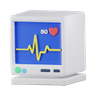 3d heartbeat monitor logo