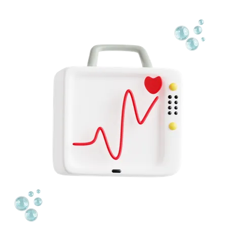 Heartbeat Monitor  3D Icon