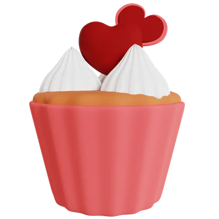 Heartfelt Cupcake Delight  3D Icon