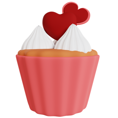 Heartfelt Cupcake Delight  3D Icon