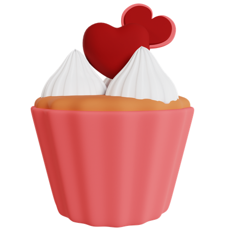 Heartfelt Cupcake Delight  3D Icon