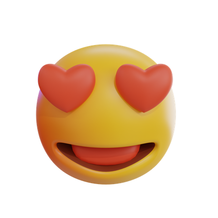 Hearth Eye Emoji  3D Icon