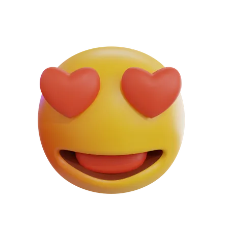Hearth Eye Emoji  3D Icon