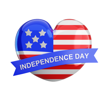 Hearth Independence Day  3D Icon