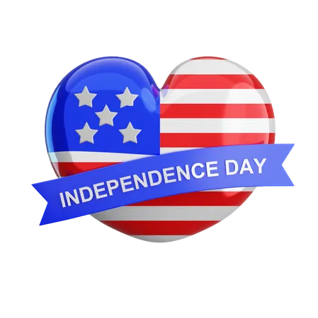 Hearth Independence Day  3D Icon