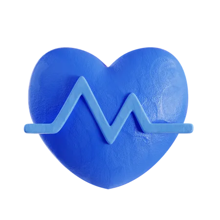 3 D Heart Rate Illustration Suitable For Your Projects Related To Medical And Health Care 3D Icon