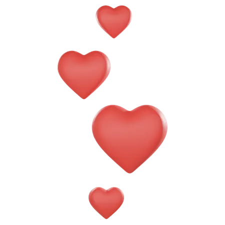 3 D Cartoon Red Heart Shape 3D Icon