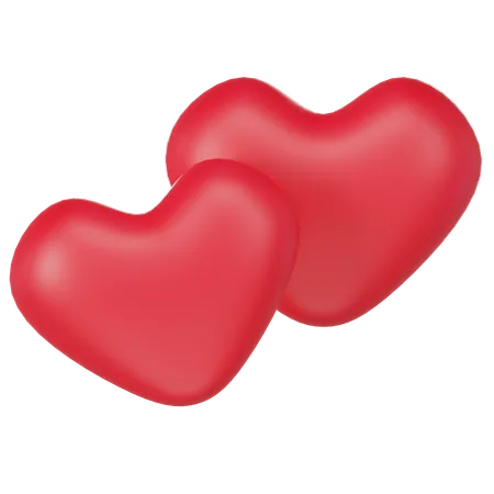 Valentine Hearts 3 D Icon 3D Icon