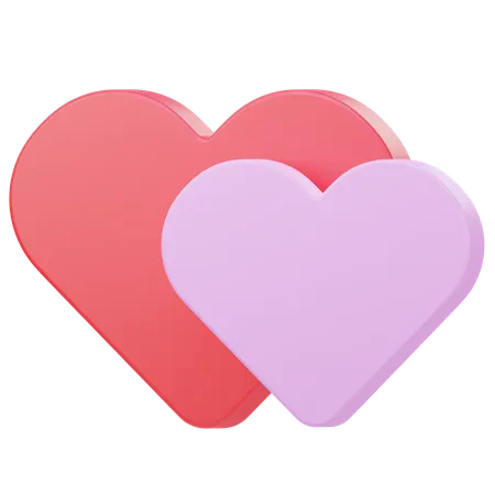 Hearts 3 D Illustration 3D Icon