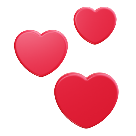 Hearts  3D Icon