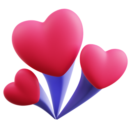 Hearts  3D Icon