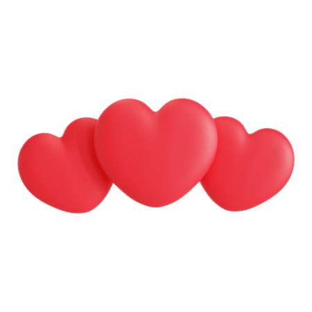 Hearts  3D Icon