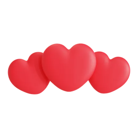 Hearts  3D Icon