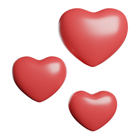 Hearts  3D Icon