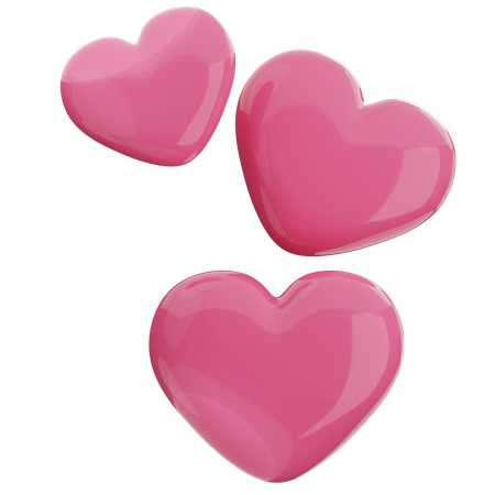 Hearts  3D Icon