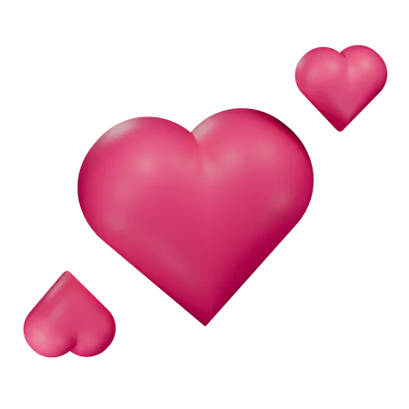 Hearts  3D Icon