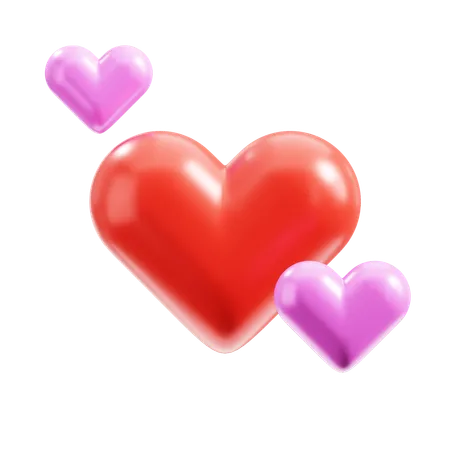 Hearts  3D Icon