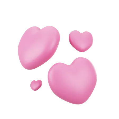 Hearts  3D Icon