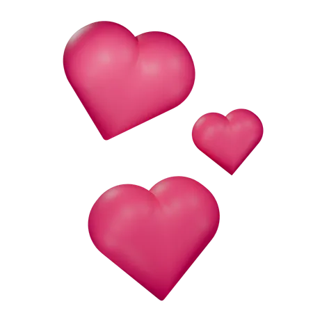 Hearts  3D Icon