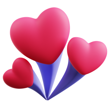 Hearts  3D Icon