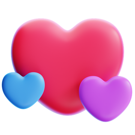 Hearts  3D Icon