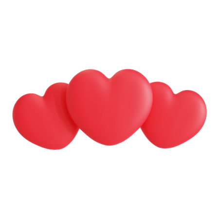 Hearts 3D Icon