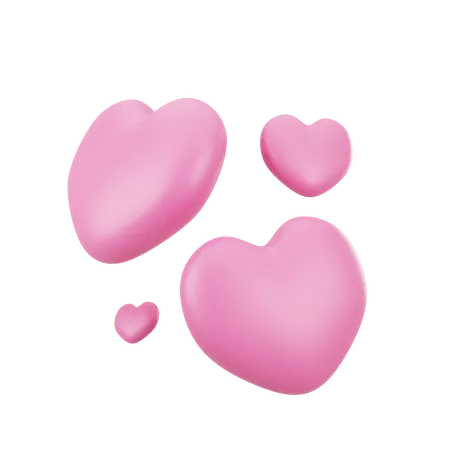 3 D Pink Love Illustration Icon Object 3D Icon