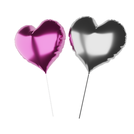 Hearts Balloon  3D Icon