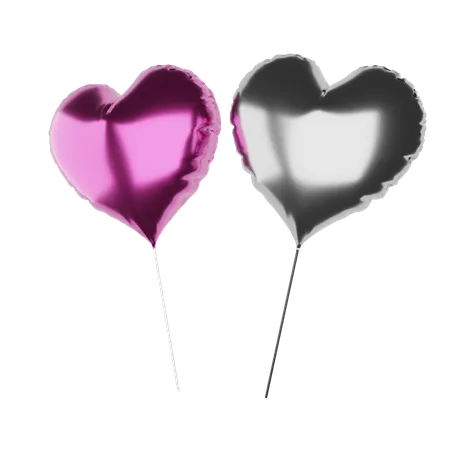 Hearts Balloon  3D Icon