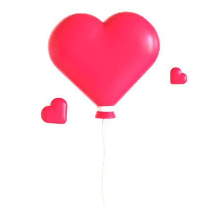 Hearts Baloon  3D Icon