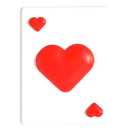 Hearts Card  3D Icon