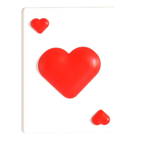Hearts Card  3D Icon