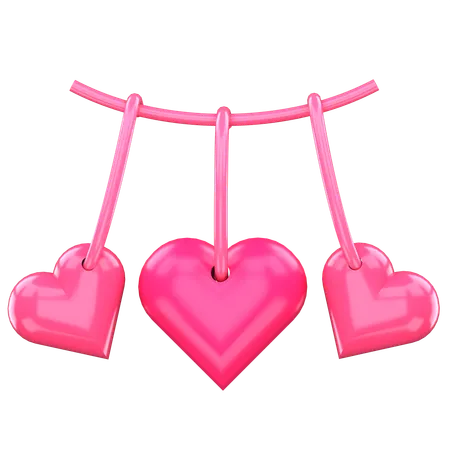 Hearts Decoration  3D Icon