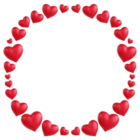 Hearts Frame Ornament  3D Icon