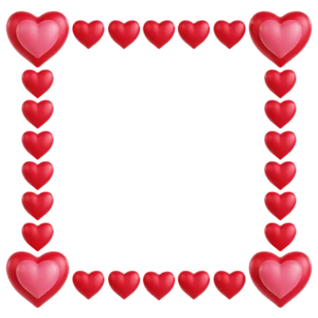 Hearts Frame Ornament  3D Icon