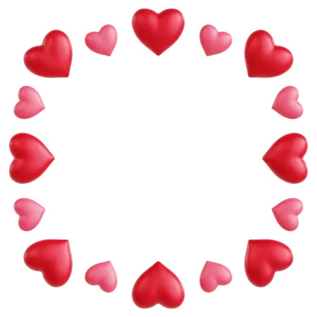 Hearts Frame Ornament  3D Icon