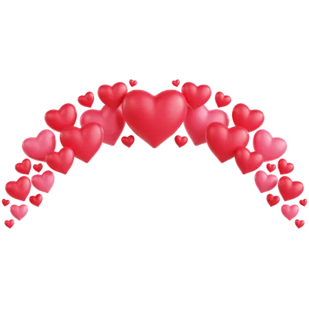 Hearts Frame Ornament  3D Icon