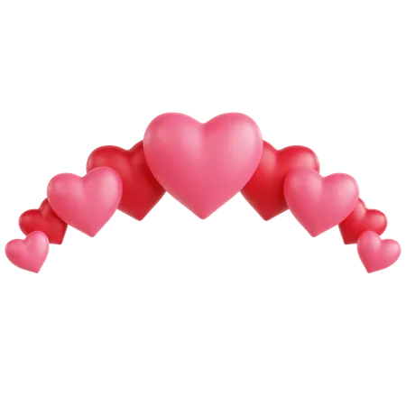 Hearts Frame Ornament  3D Icon