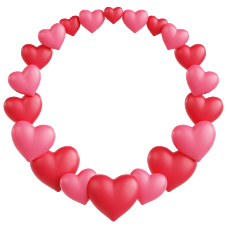 Hearts Frame Ornament  3D Icon